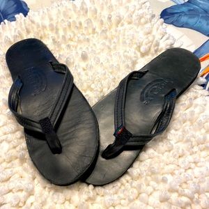 EUC all leather RAINBOW FLIP FLOPS